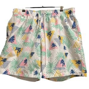 Free Planet Neon Tropical Swim Trunks - Men's Size XL